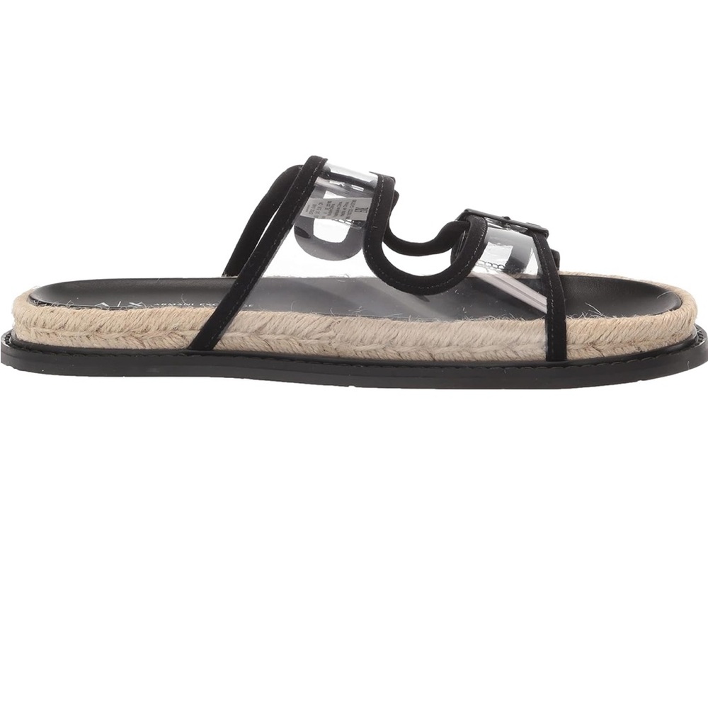 A|X Armani ExchangeClear 2-Strap Slide Espadrille Sandal/ Size EU 39 - Picture 6 of 13